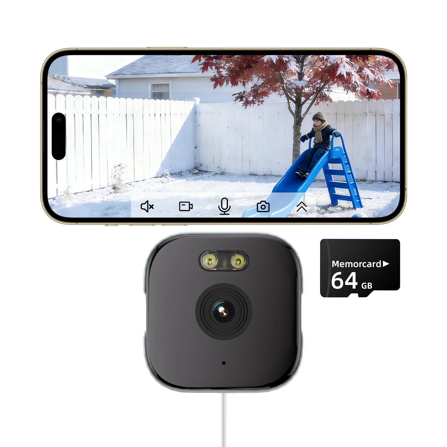 2PCS/1PCS HEIYOUCAM Window Camera-Replaces Outdoor Cameras | 2.4/5GHz Wi-Fi | 3MP HD | Full-Color Night Vision Thru Window